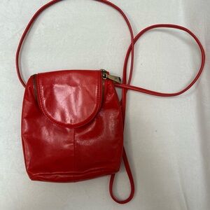 HOBO Cherry Red Leather Crossbody Bag